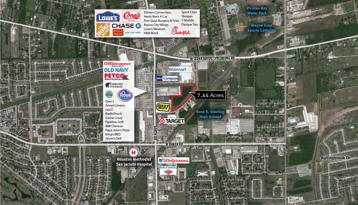 One of the last major multifamily-zoned tracts in Baytown up for sale